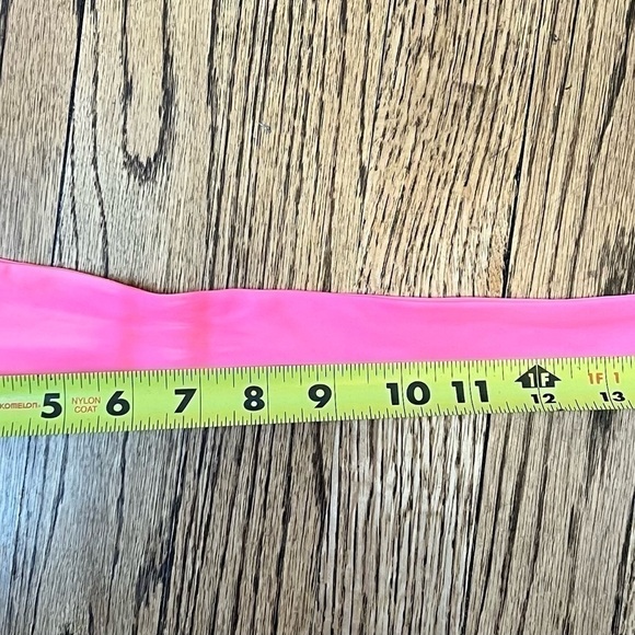 Victorias Secret Bandeau Bikini Swim Top Pink Sequins Beads Strapless Sz Medium - Picture 2 of 8